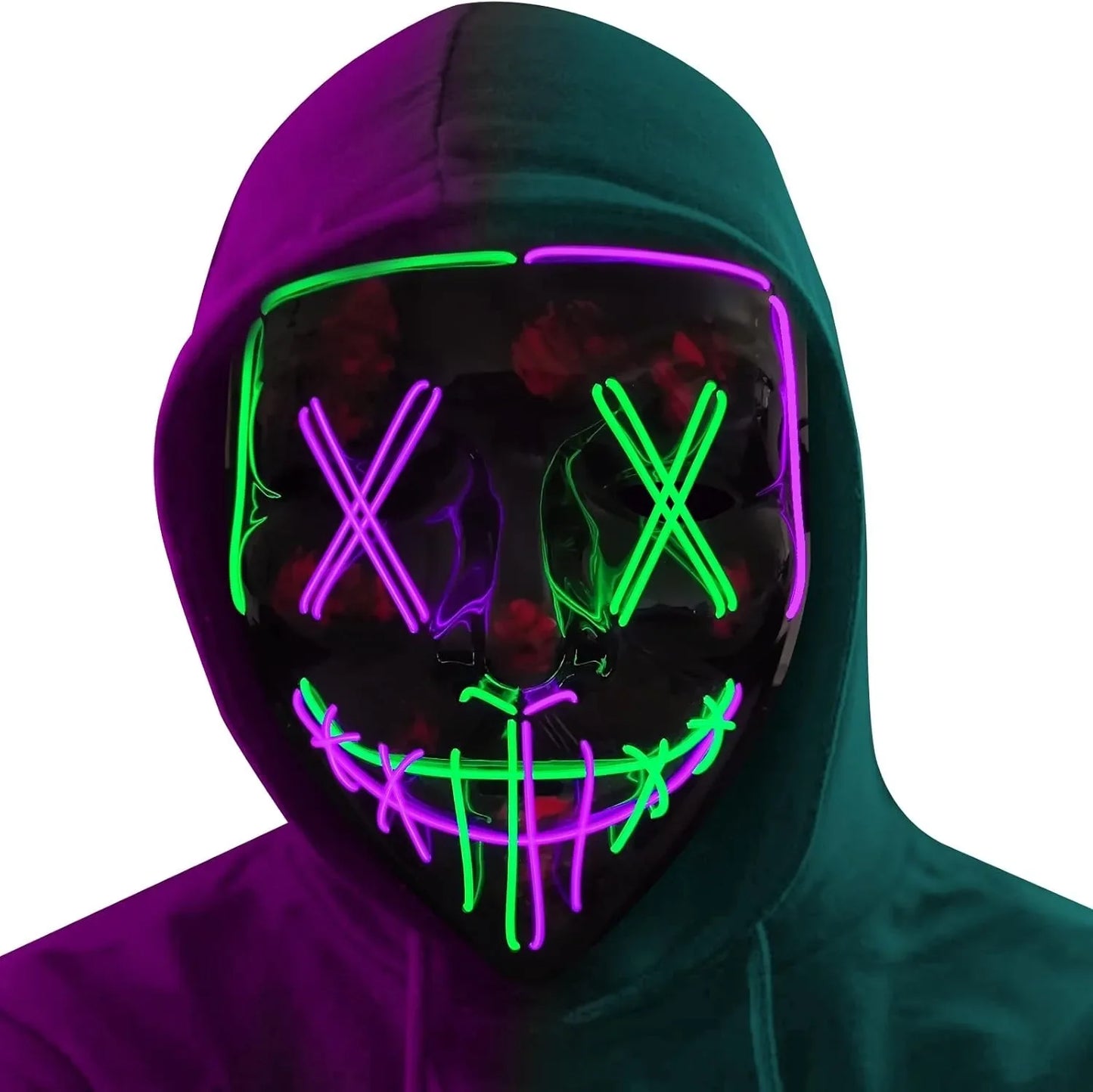 Poptrend Halloween Mask LED Light up Mask Scary mask