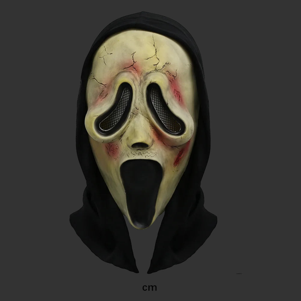 Quality Halloween Movie Scream Horror Face Mask Realistic Creepy Ghost Masks Stick Tongue Out Funny Scary Cosplay Costume Props