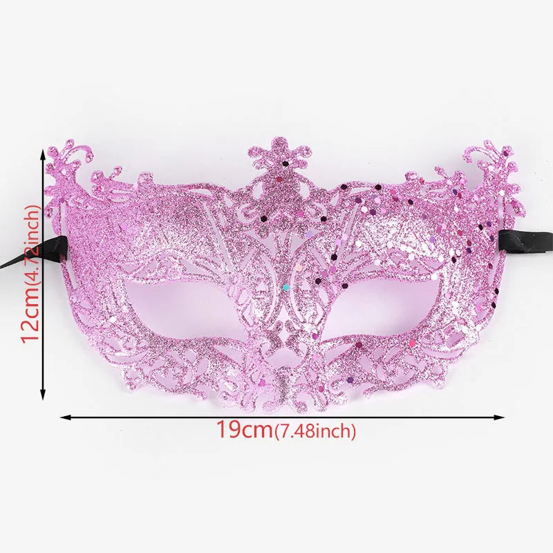Halloween Christmas Carnival Gold Powder Hollow Fox Makeup Mask Venetian Masquerade Carnival Gold Powder Hollow Fox Makeup Mask