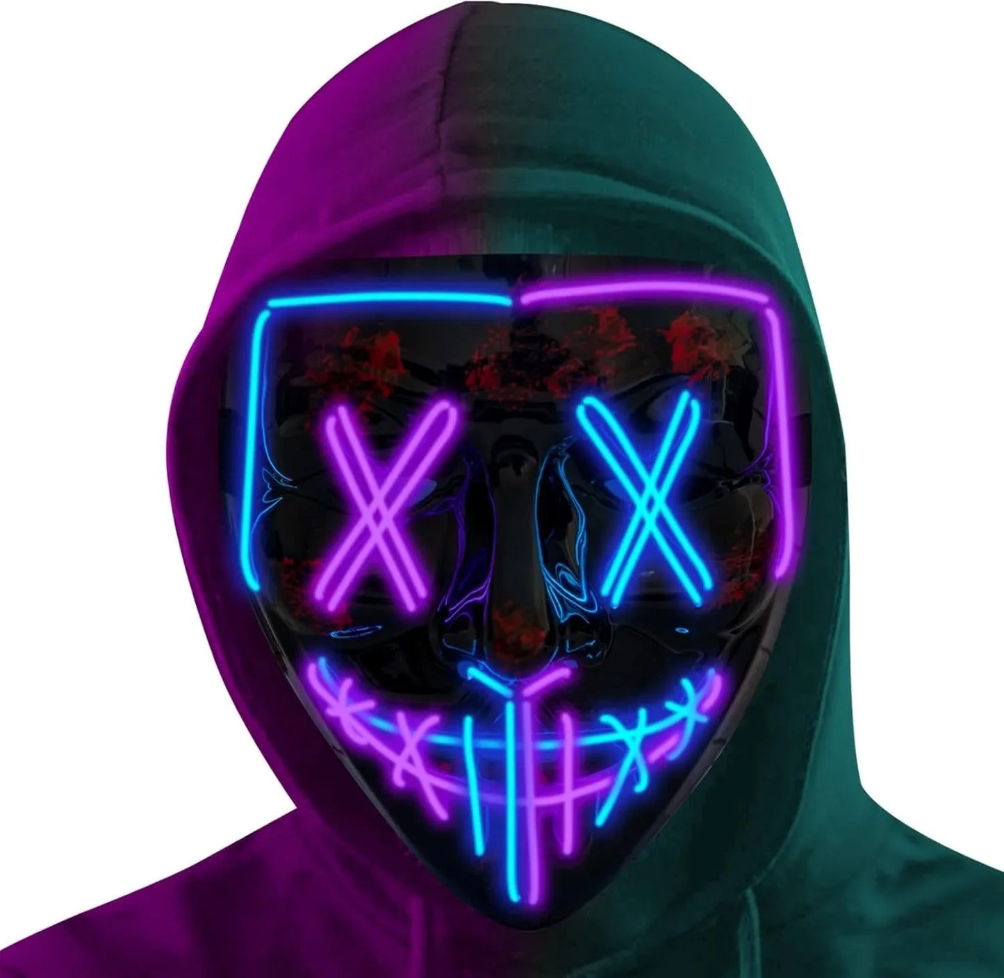 Poptrend Halloween Mask LED Light up Mask Scary mask