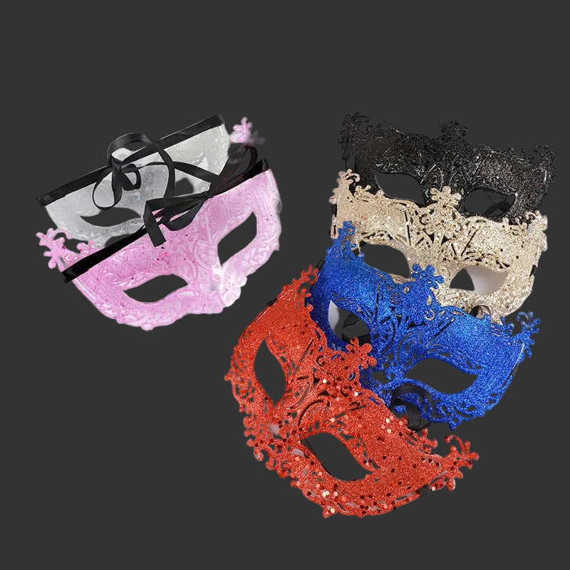 Halloween Christmas Carnival Gold Powder Hollow Fox Makeup Mask Venetian Masquerade Carnival Gold Powder Hollow Fox Makeup Mask