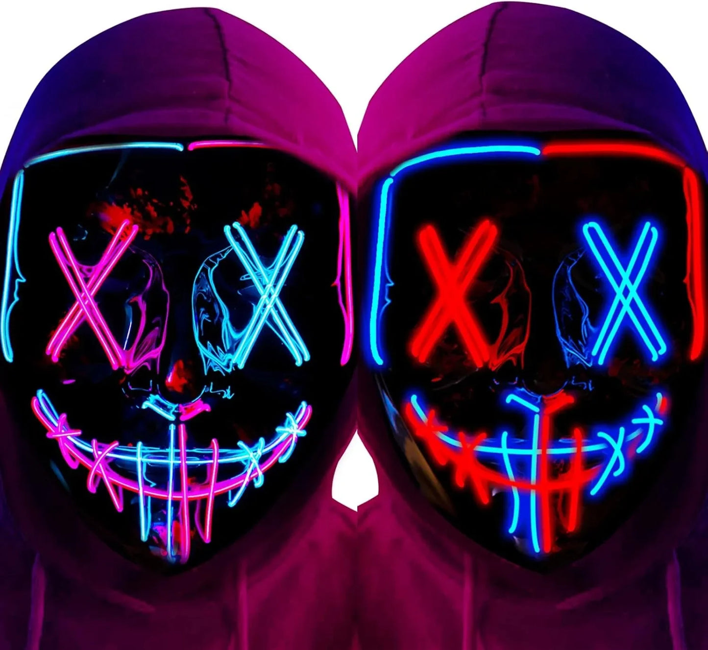 Poptrend Halloween Mask LED Light up Mask Scary mask