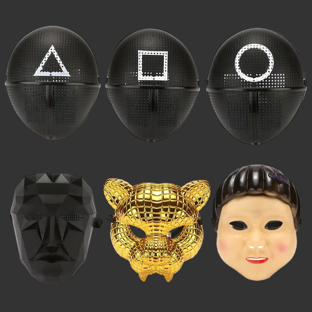 Game Cosplay Mask Full Face Masks Masquerade Accessories Square Circle Triangle Party Masks Korean TV Cosplay Costumes Mask Toys