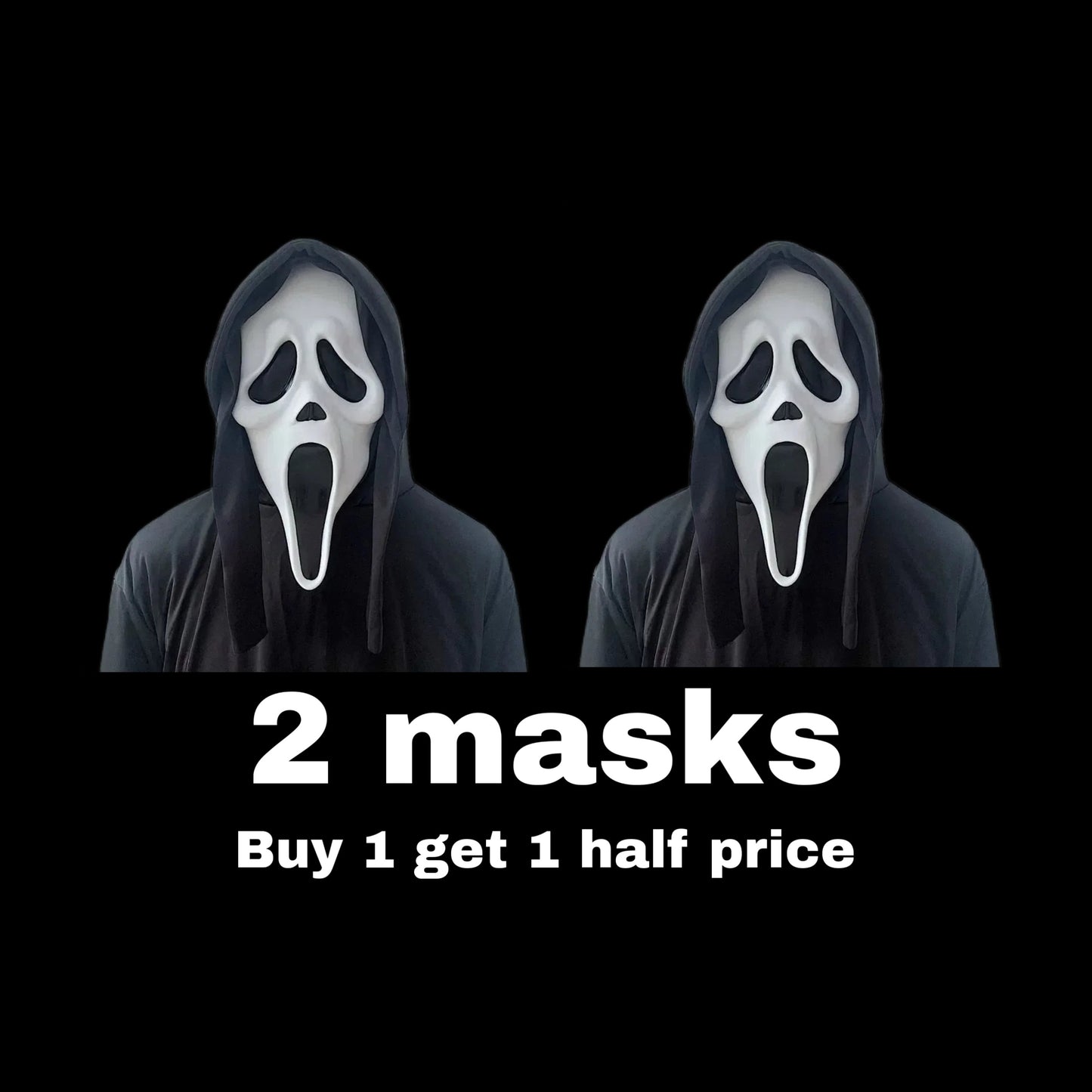 Scream Ghost  Mask Official Movie Horror Mask for Halloween Cosplay & Costumes