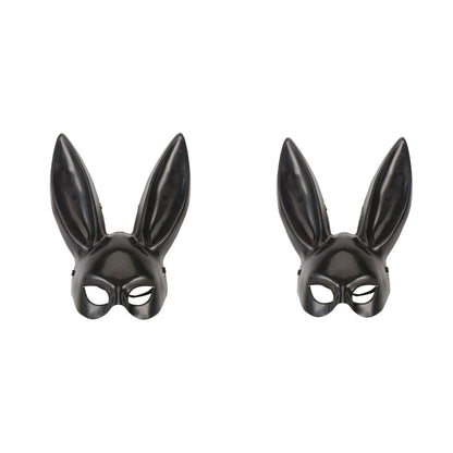 Black White Rabbit Mask Halloween for couples and best friends
