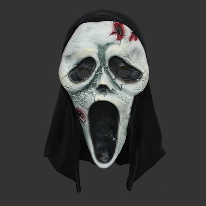 Quality Halloween Movie Scream Horror Face Mask Realistic Creepy Ghost Masks Stick Tongue Out Funny Scary Cosplay Costume Props