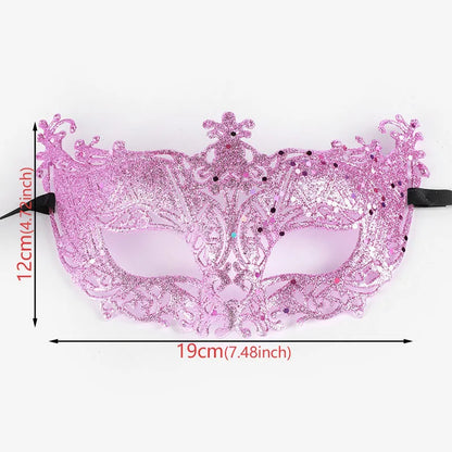 Halloween Christmas Carnival Gold Powder Hollow Fox Makeup Mask Venetian Masquerade Carnival Gold Powder Hollow Fox Makeup Mask