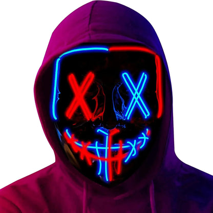 Poptrend Halloween Mask LED Light up Mask Scary mask