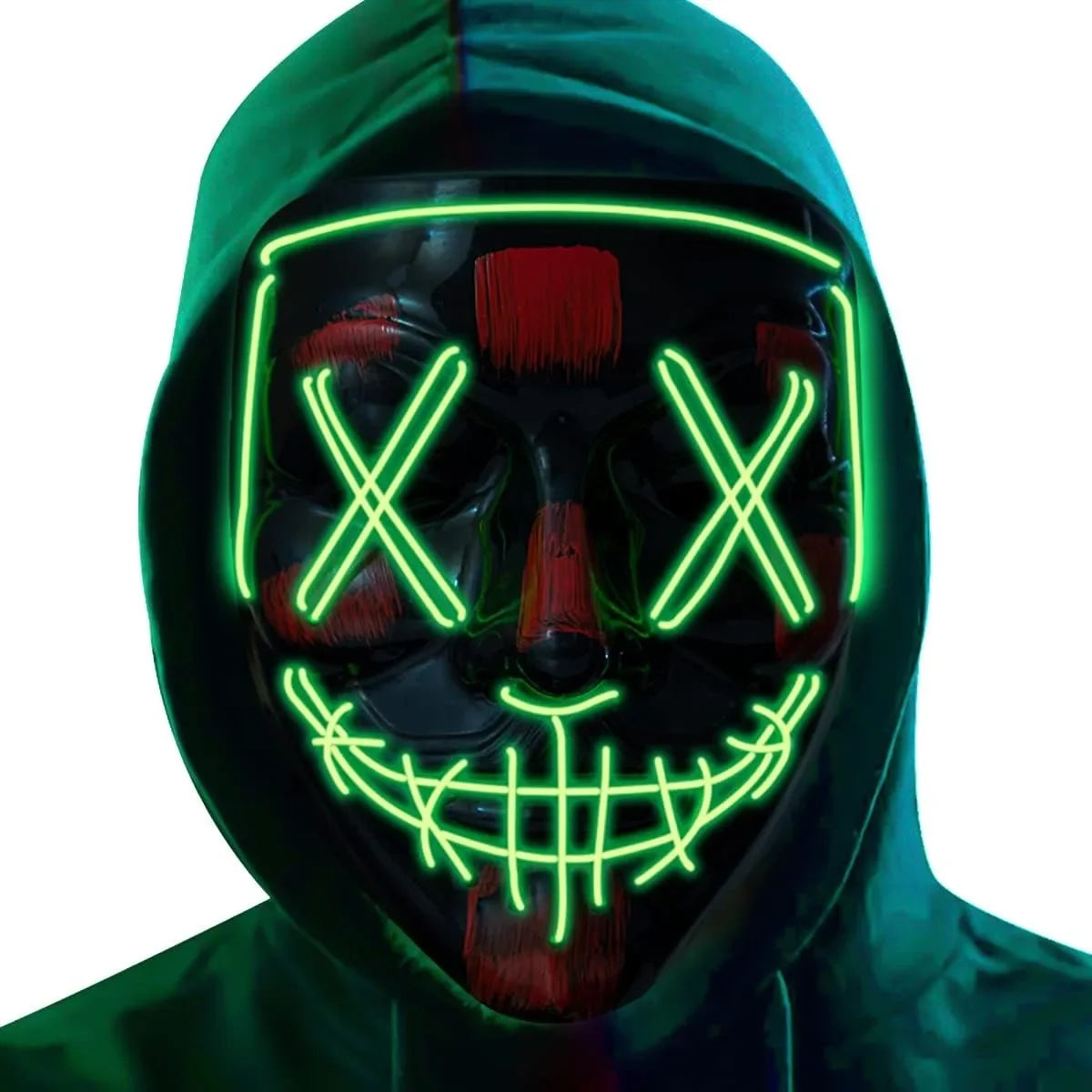 Poptrend Halloween Mask LED Light up Mask Scary mask