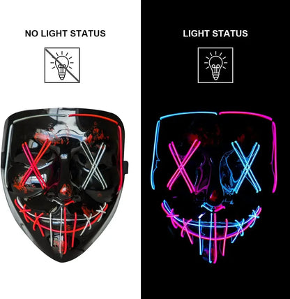 Poptrend Halloween Mask LED Light up Mask Scary mask