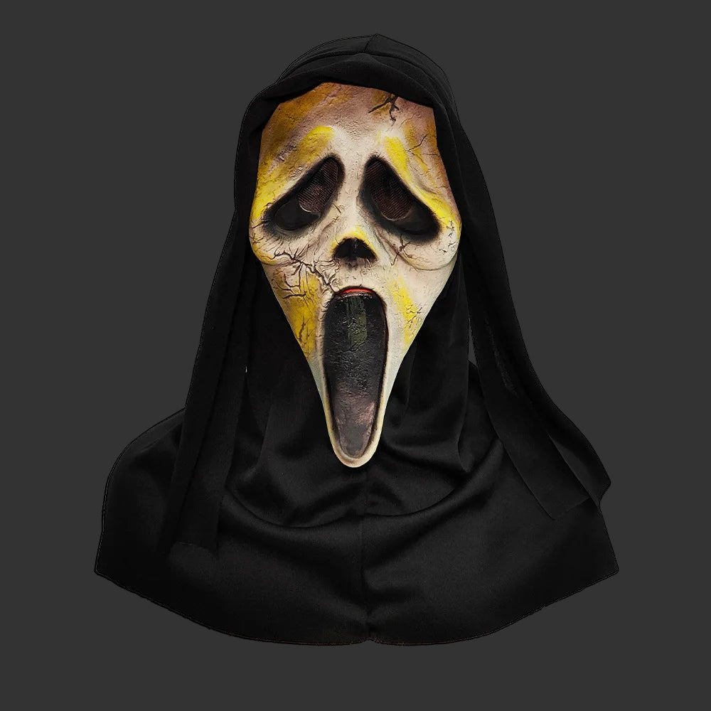 Quality Halloween Movie Scream Horror Face Mask Realistic Creepy Ghost Masks Stick Tongue Out Funny Scary Cosplay Costume Props