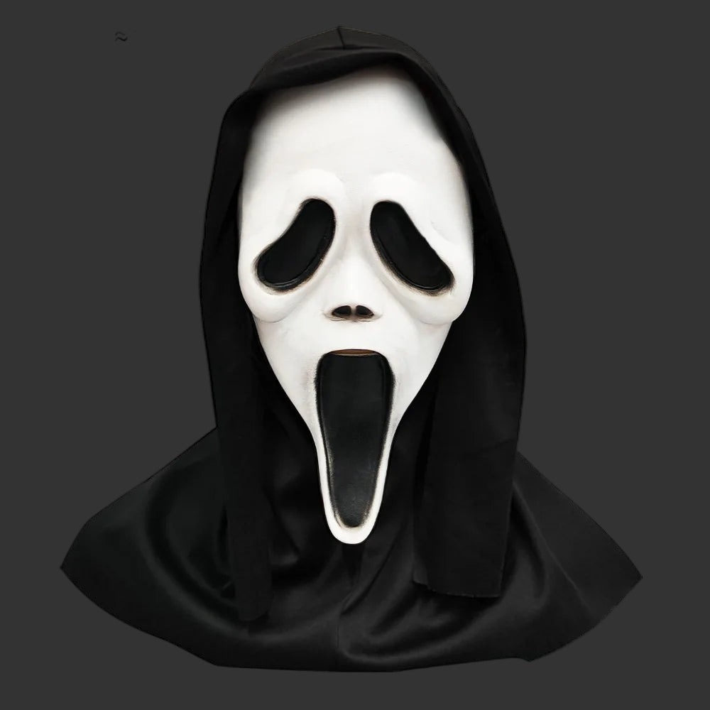 Quality Halloween Movie Scream Horror Face Mask Realistic Creepy Ghost Masks Stick Tongue Out Funny Scary Cosplay Costume Props