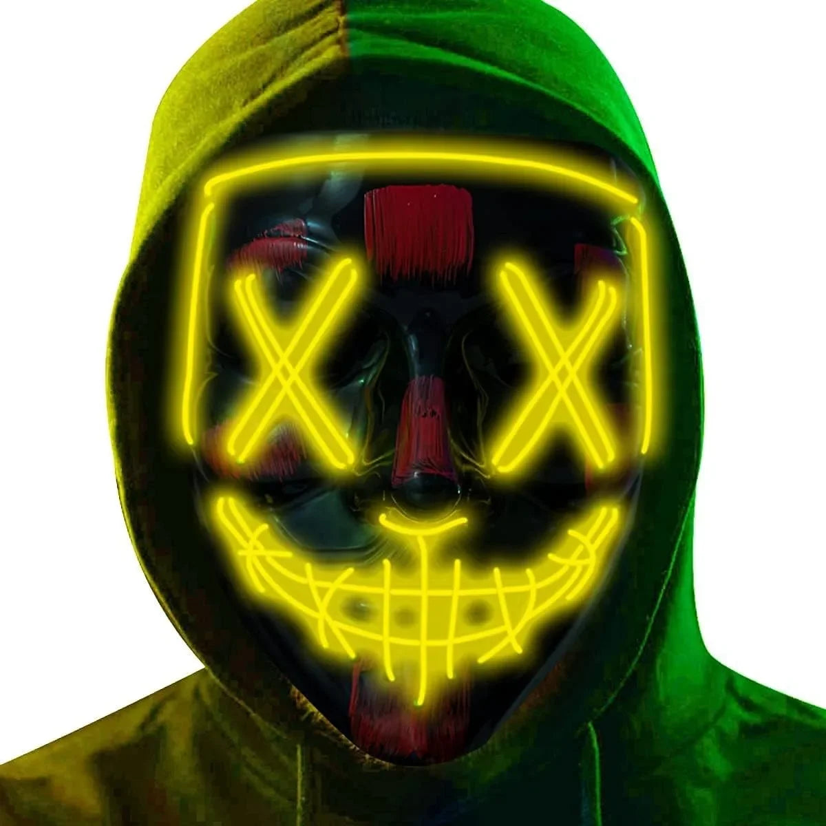 Poptrend Halloween Mask LED Light up Mask Scary mask