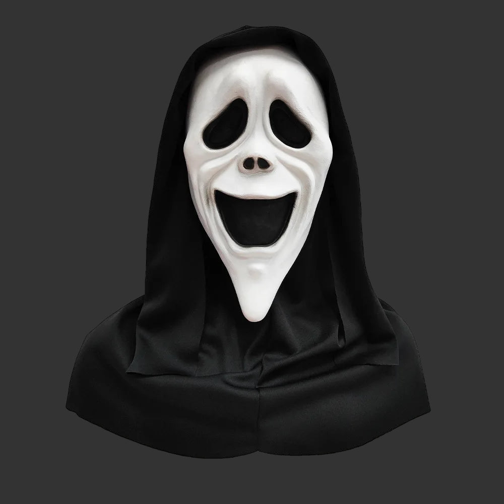 Quality Halloween Movie Scream Horror Face Mask Realistic Creepy Ghost Masks Stick Tongue Out Funny Scary Cosplay Costume Props