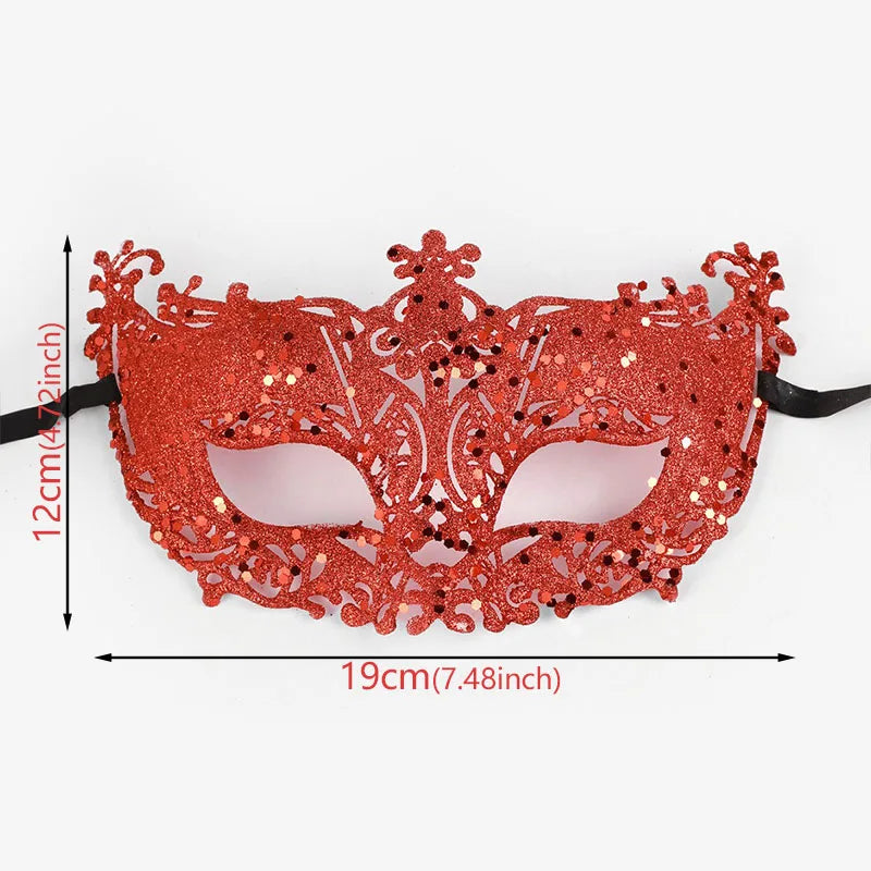 Halloween Christmas Carnival Gold Powder Hollow Fox Makeup Mask Venetian Masquerade Carnival Gold Powder Hollow Fox Makeup Mask
