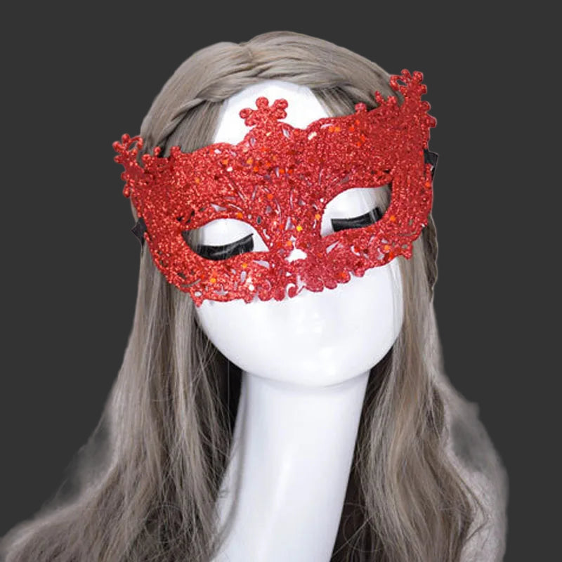 Halloween Christmas Carnival Gold Powder Hollow Fox Makeup Mask Venetian Masquerade Carnival Gold Powder Hollow Fox Makeup Mask