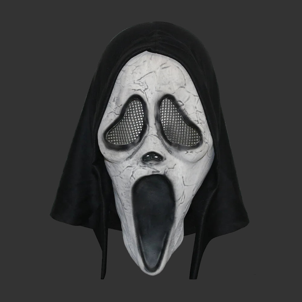 Quality Halloween Movie Scream Horror Face Mask Realistic Creepy Ghost Masks Stick Tongue Out Funny Scary Cosplay Costume Props