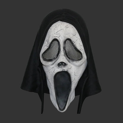 Quality Halloween Movie Scream Horror Face Mask Realistic Creepy Ghost Masks Stick Tongue Out Funny Scary Cosplay Costume Props