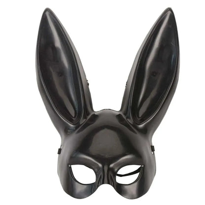 Black White Rabbit Mask Halloween for couples and best friends